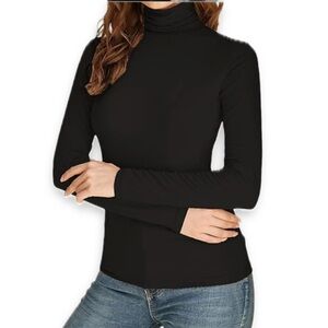 Time And Tru Classic Black Turtleneck Size Medium